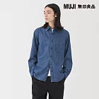 【MUJI 無印良品】男丹寧襯衫 S 藍色