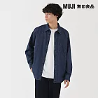 【MUJI 無印良品】男丹寧襯衫 S 暗藍
