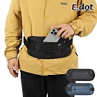 【E.dot】RFID旅行防盜腰包 (隨身物品收納包) 深藍