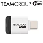 Team 十銓 ULTRA CR I USB-C 讀卡機 microSD 記憶卡 microSDXC TF UHS-I W01 - 白色