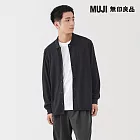 【MUJI 無印良品】男羊毛混天竺襯衫式開襟衫 S 暗藍