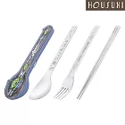 【HOUSUXI舒希】迪士尼系列-316不鏽鋼餐具三件組-A3(任選) 玩具總動員系列-三眼怪