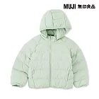 【MUJI 無印良品】兒童可水洗鋪棉撥水加工附帽外套 110 淺綠