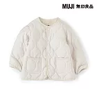 【MUJI 無印良品】幼兒可水洗鋪棉撥水加工刺縫外套 80 象牙白