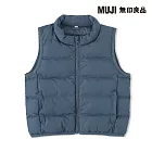 【MUJI 無印良品】幼兒可水洗鋪棉撥水加工背心 80 藍色