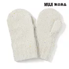 【MUJI 無印良品】幼兒再生聚酯纖維混伸縮二指手套 FREE 粉米