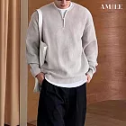 【AMIEE】痞帥寬鬆針織衫(男裝/KDTQ-Z85) M 灰色