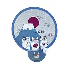 【Kusuguru Japan】日本眼鏡貓 扭扭扇 迷你折疊圓扇 抗UV補光扇-富土山系列 -NEKOMARUKE貓丸款