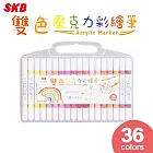 SKB 雙色壓克力彩繪筆 36色