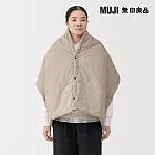 【MUJI 無印良品】撥水加工可攜式披肩 米色