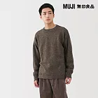 【MUJI 無印良品】男安地斯羊毛圓領針織衫 S 卡其綠