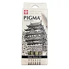 【SAKURA】筆格邁代針筆套組 (6入) 黑色