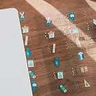 【右手超人】文具／透明月份索引貼紙