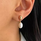 【HandStyle】耳環 輕奢極簡金屬小球潮人珍珠耳墜耳飾_22040