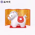 日本-藥師窯 招福干支系列 錦彩招福馬（附水晶玻璃）