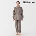 【MUJI 無印良品】女不易產生靜電暖纖毛保暖家居睡衣 S 煙燻棕