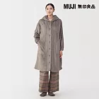 【MUJI 無印良品】女不易產生靜電暖纖毛保暖長版開襟衫 S 煙燻棕