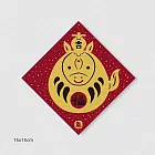 佳墨春聯-黃金喜慶-斗方- 福運達摩 DG25-01