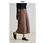 ltyp旅途原品 羊毛混紡花苞半裙 2025年新款文藝廓形半身裙女冬季 M L  M 摩卡棕