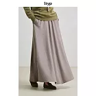 ltyp旅途原品 羊毛混紡瘦長半裙極簡優雅百搭垂感半身裙傘裙女秋冬 M L M 烤奶咖