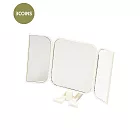 【日本3COINS】旅行化妝神器！ 摺疊三面鏡，妝容零死角 白色