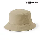【MUJI 無印良品】棉斜紋織平頂有簷帽56.5-59cm 米色