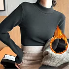 【AnZa】水貂絨半高領打底衫小立領長袖上衣(5色)     FREE 深灰