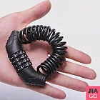 JIAGO 旅行伸縮防盜鎖/密碼鎖/行李箱鎖/自行車鎖 黑色