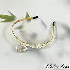 【卡樂熊】韓版珍珠輕奢造型髮箍- 珍珠花序