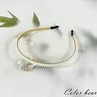 【卡樂熊】韓版珍珠輕奢造型髮箍- 雙排珍珠