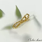 【卡樂熊】韓版金屬風麻花造型髮夾- 麻花結金