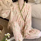 【AnZa】中式花園系和服雲朵棉休閒居家服(2款)     FREE 上衣長褲
