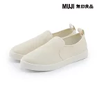 【MUJI 無印良品】撥水加工柔軟鞋墊基本便鞋 22cm 柔白