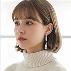 【HandStyle】夾式耳環 簡約磨砂旋轉長條垂墜蚊香盤耳夾(42060) _銀色