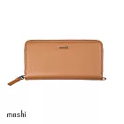 Moshi Folia 拉鍊長夾  焦糖棕