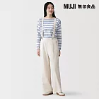 【MUJI 無印良品】女吉貝木棉混吊帶褲 S 原色
