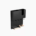 【上手家居】磁吸玄關收納架(鑰匙掛勾/門後收納/鑰匙收納/鑰匙架) 黑色