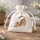 【日本Green House】ito& 刺繡貓咪  萬用束口袋 ‧ 虎斑貓