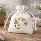 【日本Green House】ito& 刺繡貓咪  萬用束口袋 ‧ 三花貓