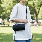 【HandStyle】側背包 戶外騎行機能快取灰白繩摺疊水瓶側背包(29100) _黑色