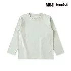 【MUJI 無印良品】兒童棉天竺圓領長袖T恤 110 淡綠