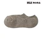 【MUJI 無印良品】女圈絨淺口直角襪23-25cm 摩卡棕