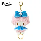 【日本正版授權】彼安諾 披肩系列 伸縮玩偶吊飾 - 藍色款