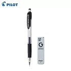 (限量送軟尺)PILOT 七彩搖搖自動鉛筆+HB鉛芯組合 0.5黑