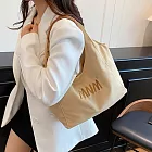 【HandStyle】側背包 大容量文藝刺繡百搭帆布手提肩包(18080) _卡其