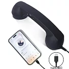 趣味電話★手機外接話筒 復古電話筒/聽筒 Type-C 黑色