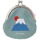 日本 DECOLE 刺繡口金零錢包 富士山