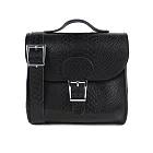 【Brit-Stitch】英國手工製作牛皮英倫典藏包 外出簡約休閒輕巧包包 手提包 肩背 側背包 精湛工藝 新款磁釦設計方便開啟(火炭黑)