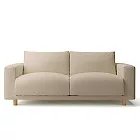 [MUJI無印良品]羽毛獨立筒沙發套/2.5人座/棉麻網織/米色