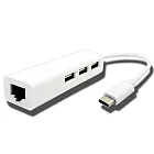 K-Line Type-C轉RJ45網卡/3孔HUB 蘋果macbook集線器